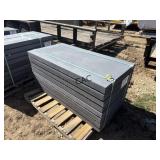 8pc 24"X48" Non-Textured Dark Gray Stone