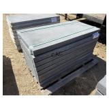 8ct 24"X48" Textured Dark Gray Stone