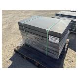 8ct 24"X36" Non-Textured Dark Gray Stone