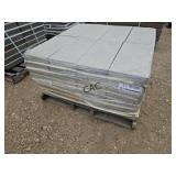 64ct 10"X20" Light Gray Textured Stone