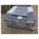 64ct 10"X20" Dark Gray Textured Stone