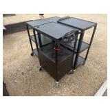Lot of 4 Industrial Rolling Tool Carts