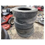Lot of 5 Used Semi Tires