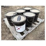 Lot of 6- 5GAL H.S. Red Oxide Primer Buckets
