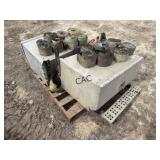 Lot of 2 Semi Truck Tool Boxes w/Straps