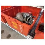 Tote of Assorted Galvanized Pipe Fittings