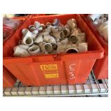 Tote of Assorted Plumbing PVC Fittings
