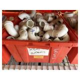Tote of Assorted Plumbing PVC Fittings