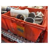 Tote of Assorted Plumbing PVC Fittings