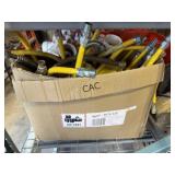 Tote of Assorted Plumbing Gas Hoses