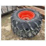 Lot of 2 Kubota Tractor Tires/Wheels