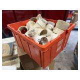 Tote of Assorted Plumbing PVC Fittings