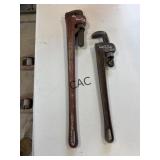 Lot of 2 Pipe Wrenches