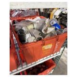 Tote Full of Assorted Plumbing Parts