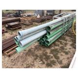 Crate w/Assorted Size PVC Pipe