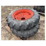 Lot of 2- 9.5-24 Tractor Tires/Wheels