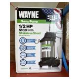 NEW Wayne 1/2HP Sump Pump