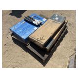 Lot of 2 Wood Racks & Foldable Wall Work Table