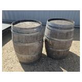 Lot of 2 Whiskey Barrels