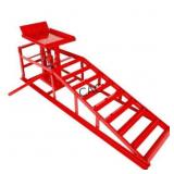 NIB 11K LB Hydraulic Vehicle Service Ramps (Red)