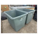 Lot of 2 Rolling Trash Bins
