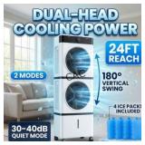 NEW Portable Dual-Head Air Cooler Fan