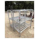 Lot of 2 Aluminum Shelving Units
