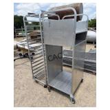 Lot of 2 Aluminum Rolling Carts
