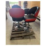 Pallet Lot of 4 Upholstered Poker Room Chairs