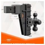 NIB GWT 2.5" Receiver, 8" Drop Hitch, Tri-Ball