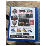 20" Aluminum Toolbox w/14pc Ratchet Straps