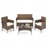 NEW 4pc Patio Furniture Set(BROWN)