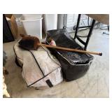 Lot of Assorted Stuffed Animals and Stick Horse