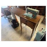 SewMor Antique Sewing Machine and Cabinet