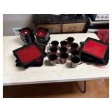 Lot of Colorful Plates, Bowls and Cups
