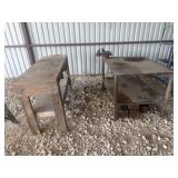 HD Steel Work Table w/Vise & Wooden Table