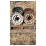 Lot of 4 - 8 Lug Matching Equipment Rims