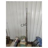 Lot of Fishing Rods, Tackle Box and Boat Parts