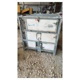 Cube Box Container w/Lift Lid & Pallet Fork Insert