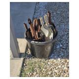 Bucket of Antique Shovel Heads