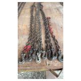 Lot of 8 Chains w/ Single Hooks