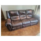 Leather Reclining Sofa