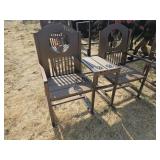 Double Metal Rocking Chair with Deer