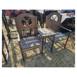 Double Metal Rocking Chair with Deer
