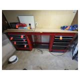 Work bench with 10 drawers- no contents