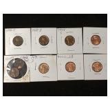 9-Lincoln memorial cents-various dates