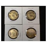 4-Presidential dollar coins