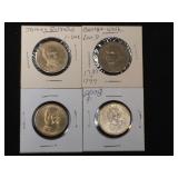 4-Presidential dollar coins