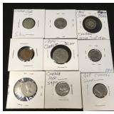 10 Canadian coinage, various dates