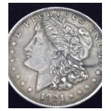 1921 Morgan 90% Silver Dollar Coin